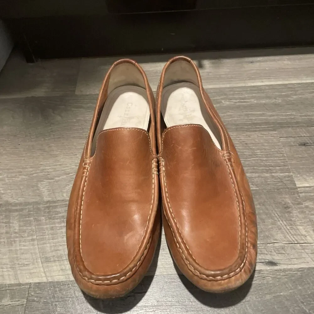 Cole Haan Men’s Loafers Size 13 M Tan Brown Leather Venetian Driver Shoes C10066